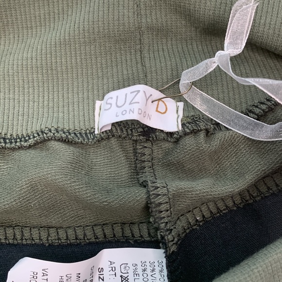 Suzy D Vegan Leather Ultimate Joggers Olive Size Medium - Picture 5 of 8